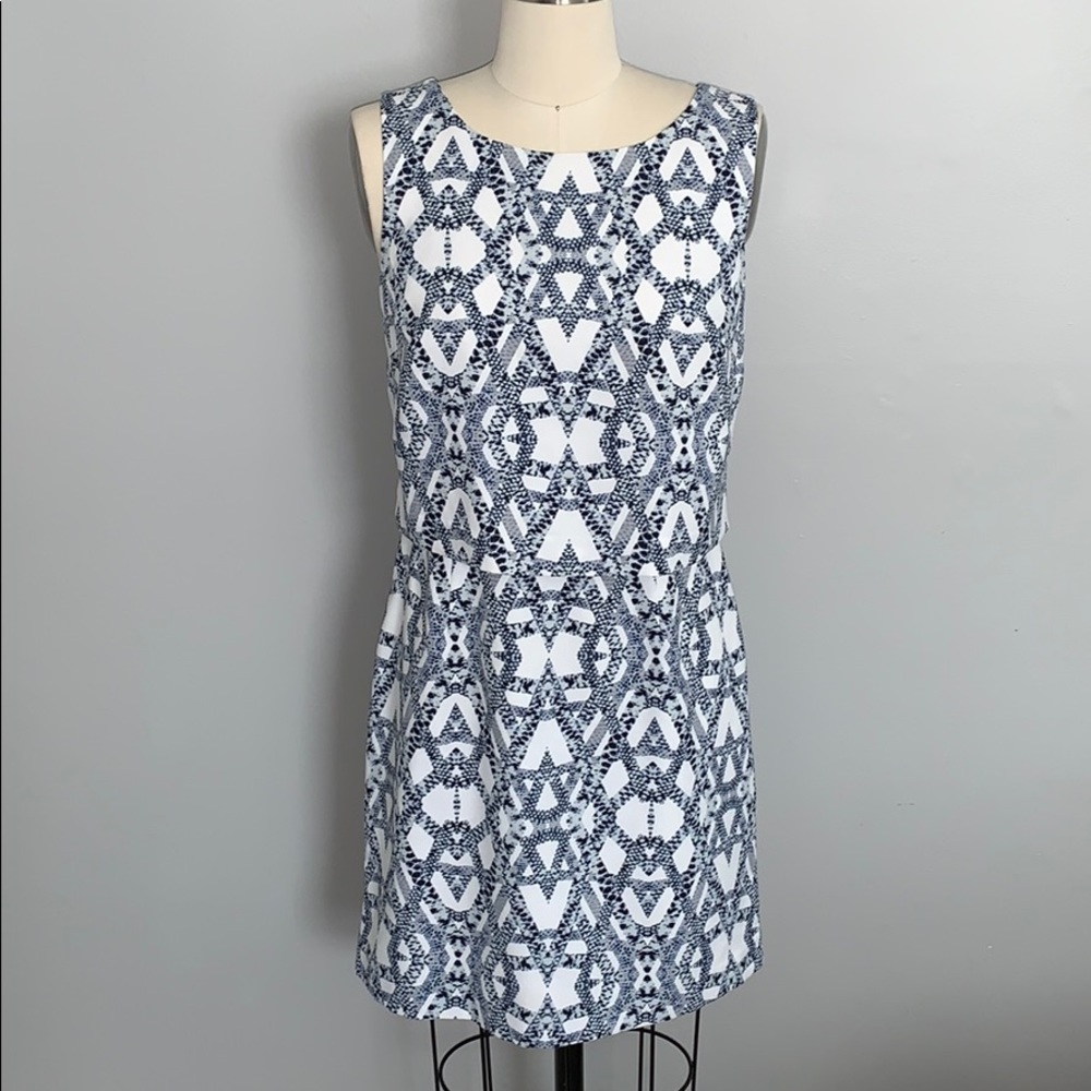 Banana Republic Blue/White Layered Dress sz 4P